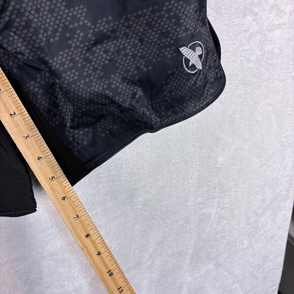 Hayabusa Shorts Mens M Black Gray Hex Camo MMA Grappling Jiu-Jitsu Muay Thai - Picture 5 of 10